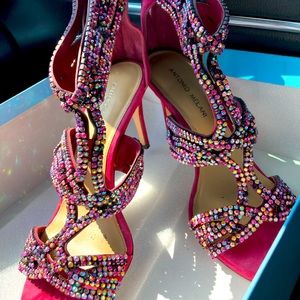 Maroon with colored beads!